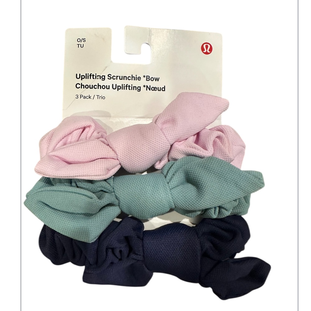 lululemon🍋Uplifting Scrunchie Bow Trio NWT
